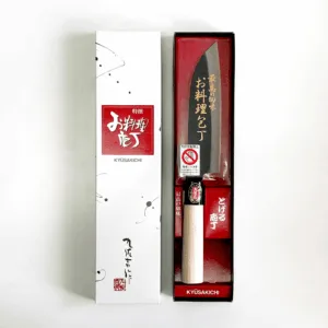 Japanese kitchen knife in decorative box.