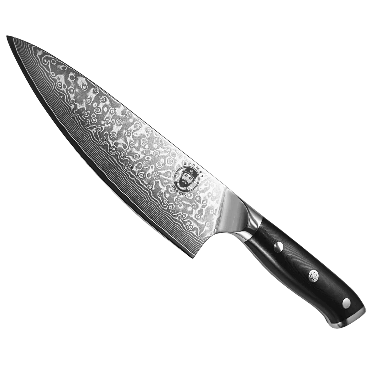 Grumpy Dad Co 8" Damascus Chef Knife - Image 8