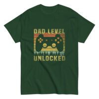 Green shirt with controller 'Dad Level Unlocked'