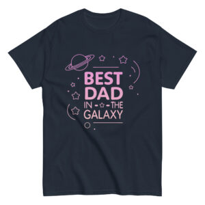 Best Dad in the Galaxy T-shirt with stars