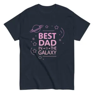 Best Dad in the Galaxy T-shirt with stars