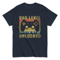 Dad level unlocked gaming t-shirt design