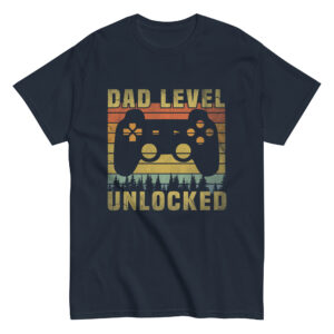 Dad level unlocked gaming t-shirt design
