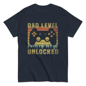 Dad level unlocked gaming t-shirt design