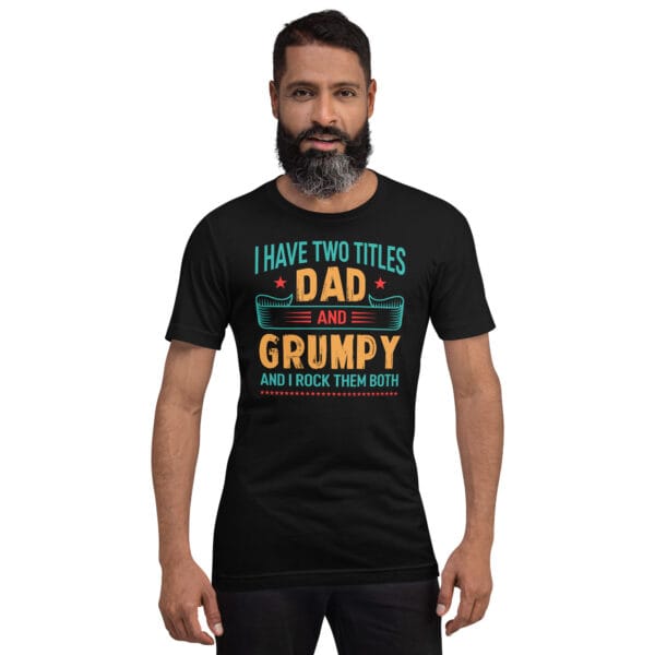 Dad and Grumpy – I Rock Them Both T-Shirt - Image 2