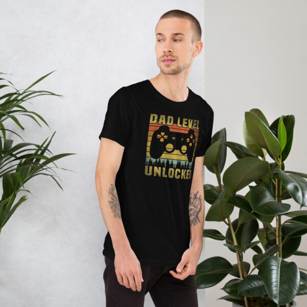 Dad Level Unlocked – Gamer Dad T-Shirt - Image 2