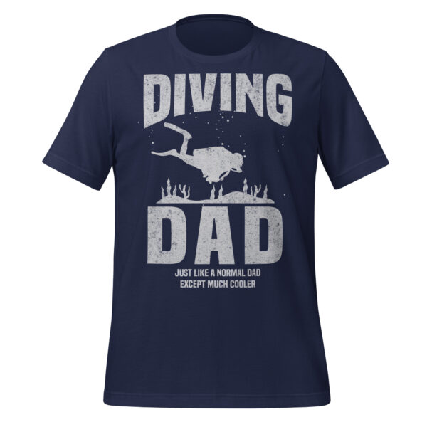 T-shirt with “Diving Dad Just Like a Normal Dad Except Much Cooler” printed in fun, bold lettering