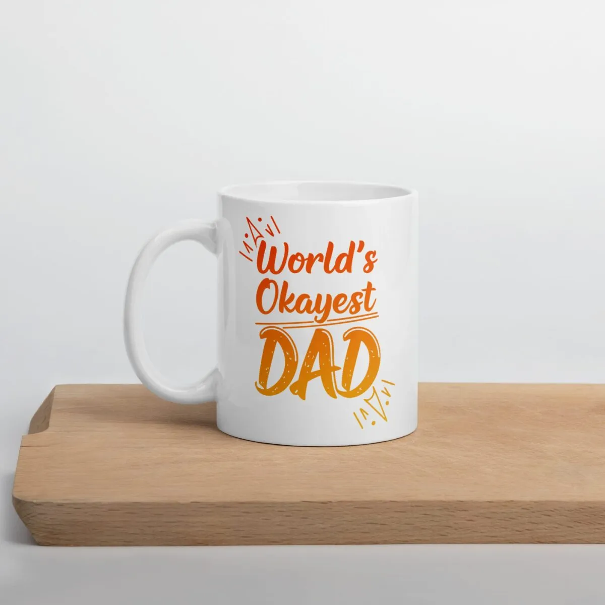 World’s Okayest Dad – White Ceramic Mug - Image 2