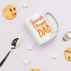 World’s Okayest Dad – White Ceramic Mug - Image 9