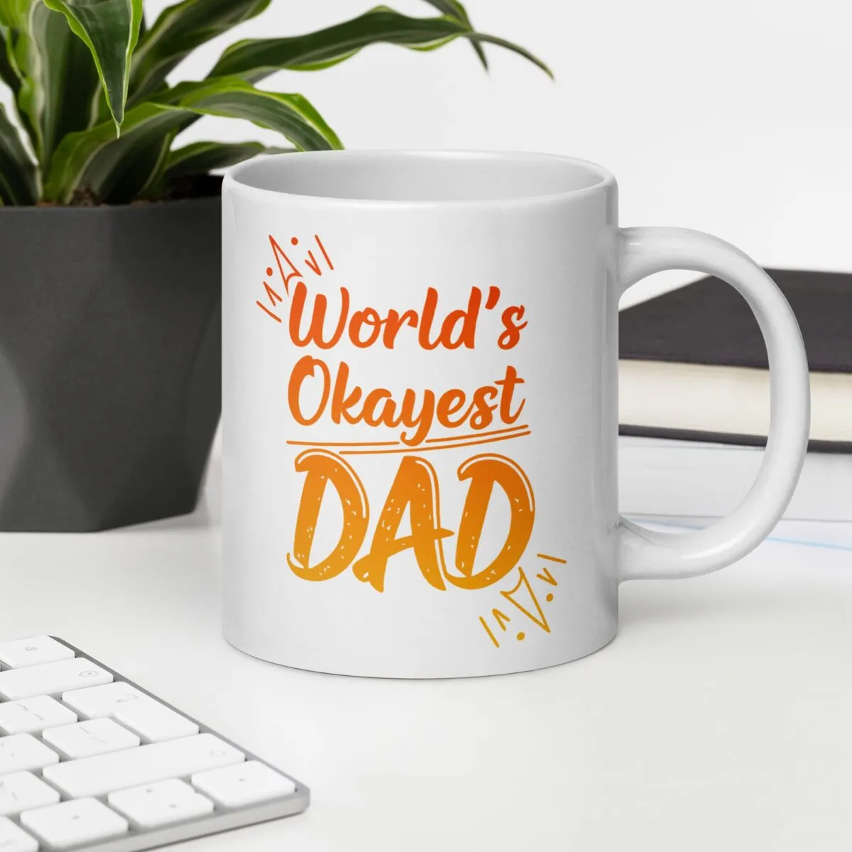World’s Okayest Dad – White Ceramic Mug - Image 10