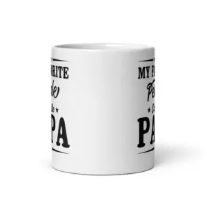 White mug with 'Favorite Person' text design
