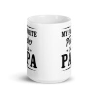White mug with 'Papa' design