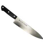 VG10 Damascus steel chef knife with black handle – made in Seki, Japan by Satake Houcho