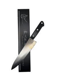 Japanese chef knife on packaging box