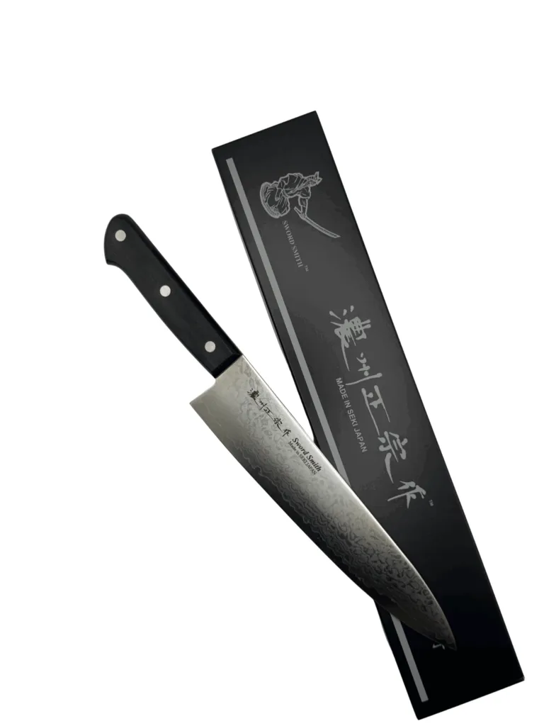 Japanese chef knife with packaging