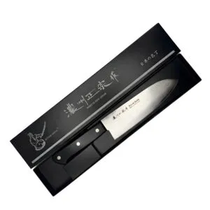 Japanese chef knife in black box.