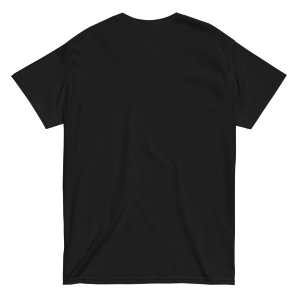 Plain black t-shirt back view
