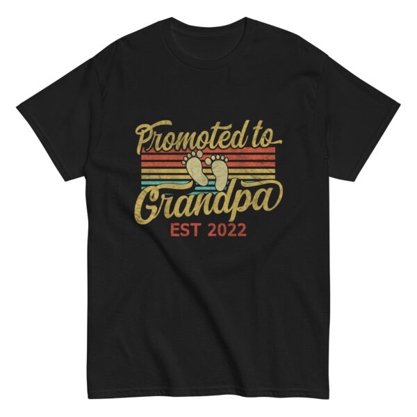 Promoted to Grandpa T-shirt, established 2022 design.