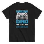 Black t-shirt with gaming dad design