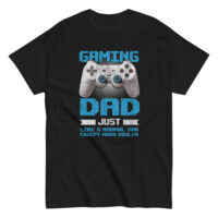Black t-shirt with gaming dad design