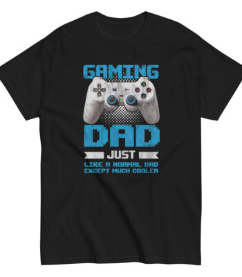 Black t-shirt with gaming dad design