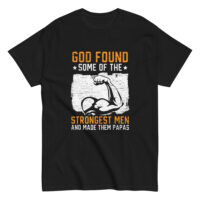 T-shirt with strong men becoming fathers graphic