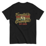 Promoted to Grandpa T-shirt with baby feet design