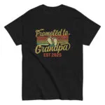 Promoted to Grandpa T-shirt with baby feet design