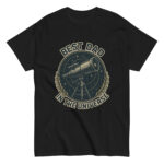 Black shirt with telescope Best Dad design