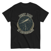 Black shirt with telescope Best Dad design