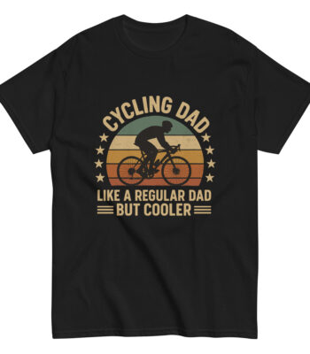 Cycling dad graphic T-shirt with vintage design