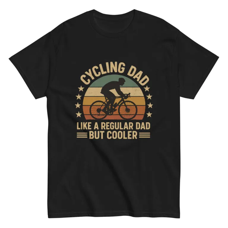 Cycling dad graphic T-shirt with vintage design