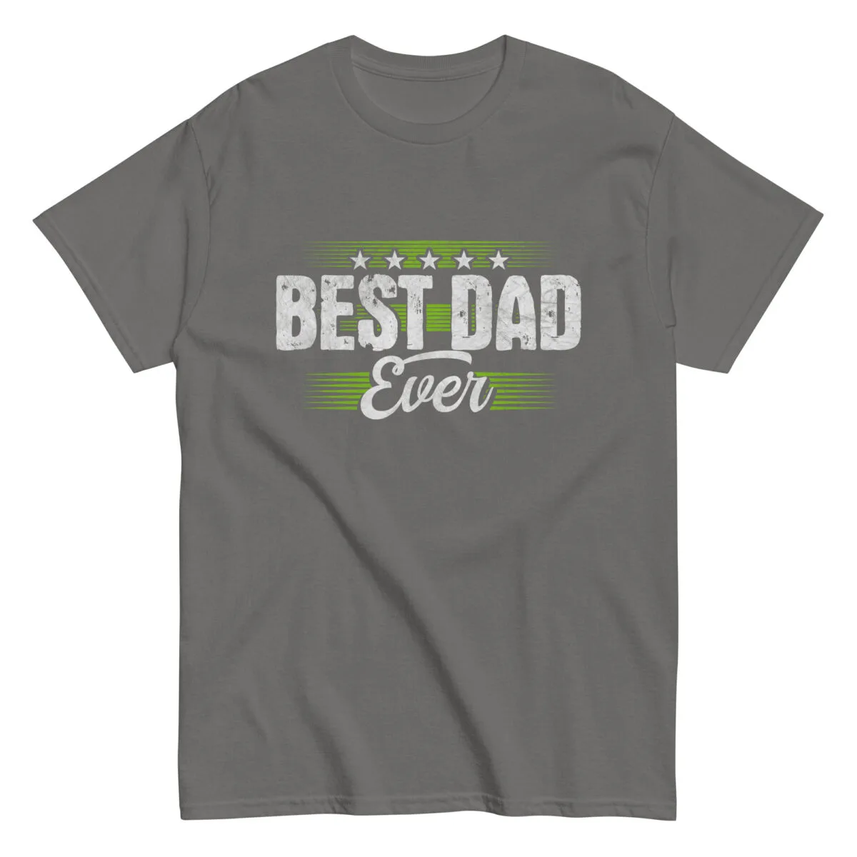 Gray T-shirt with 'Best Dad Ever' design