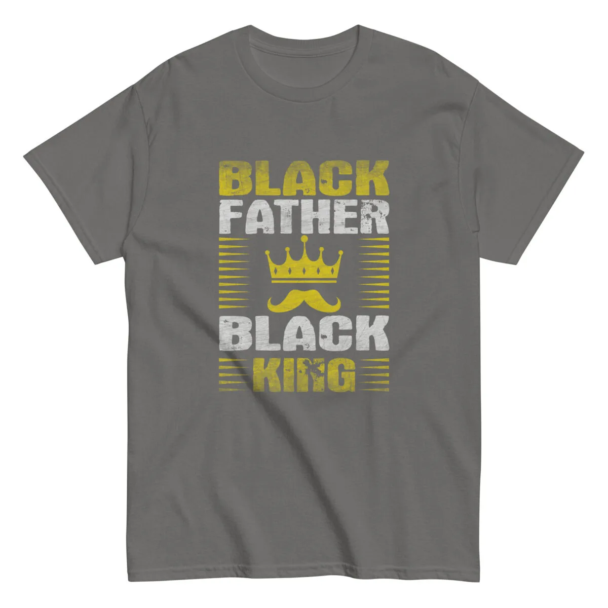 Graphic shirt: Black Father, Black King design.