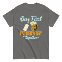 Gray t-shirt with Father's Day design.