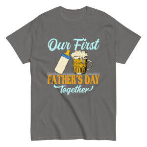 Gray t-shirt with Father's Day design.