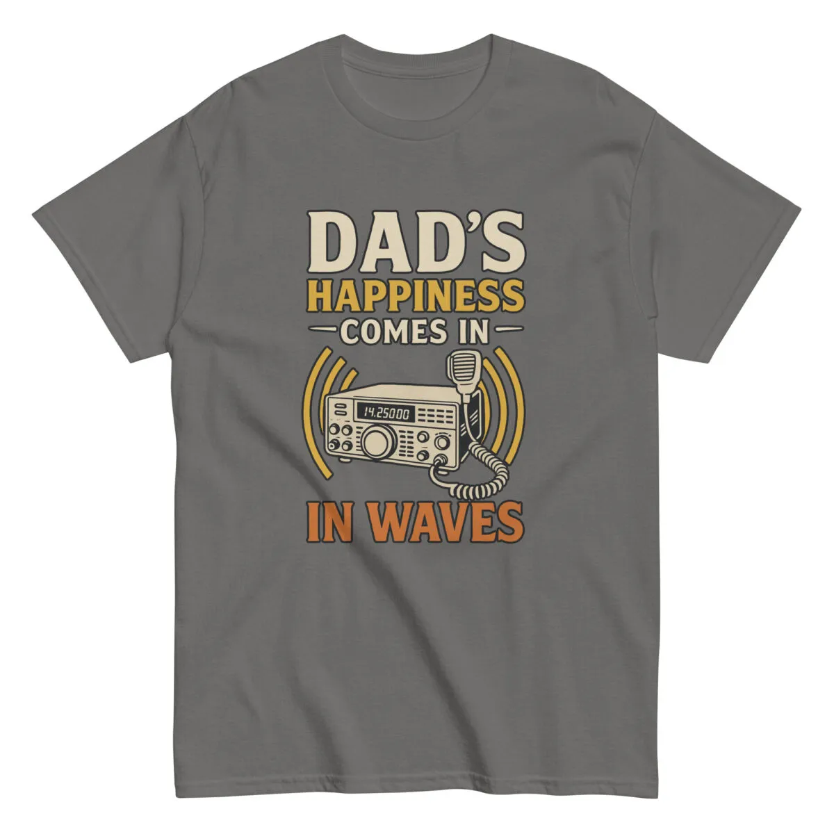 Dad's happiness waves radio graphic shirt