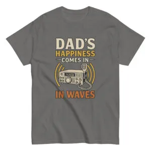 Dad's happiness waves radio graphic shirt
