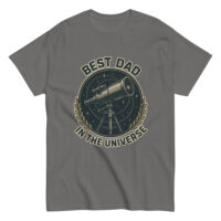 T-shirt with telescope, text: Best Dad in Universe