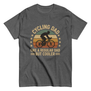Cycling dad graphic T-shirt design.