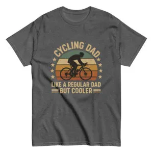Cycling dad graphic T-shirt design.