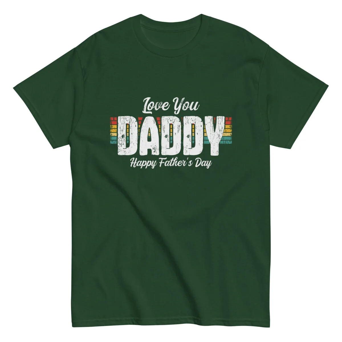Green Father's Day t-shirt with love daddy message.