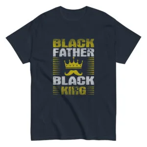 Black father black king T-shirt design with crown.