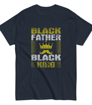 Black father black king T-shirt design with crown.