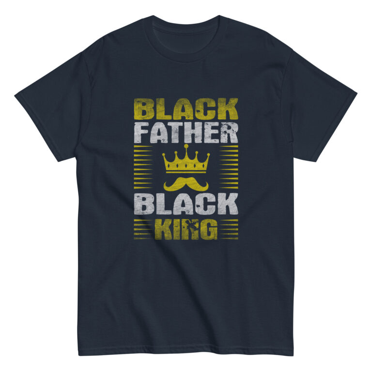 Black father black king T-shirt design with crown.