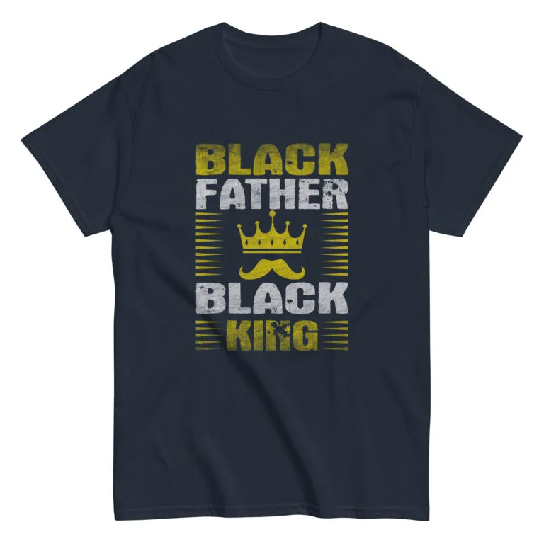 Black father black king T-shirt design with crown.