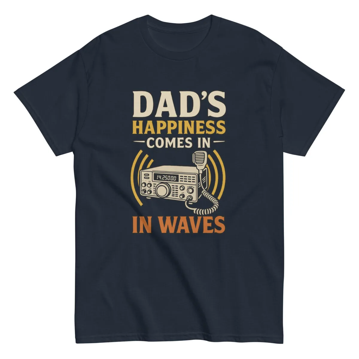 Dad's happiness comes in waves t-shirt design