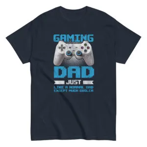 Navy t-shirt with 'Gaming Dad' design