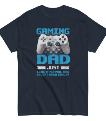 Navy t-shirt with 'Gaming Dad' design