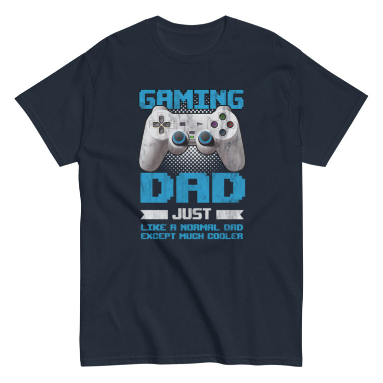 Navy t-shirt with 'Gaming Dad' design